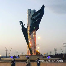 Grande scultura in acciaio inox di dimensioni per la vendita